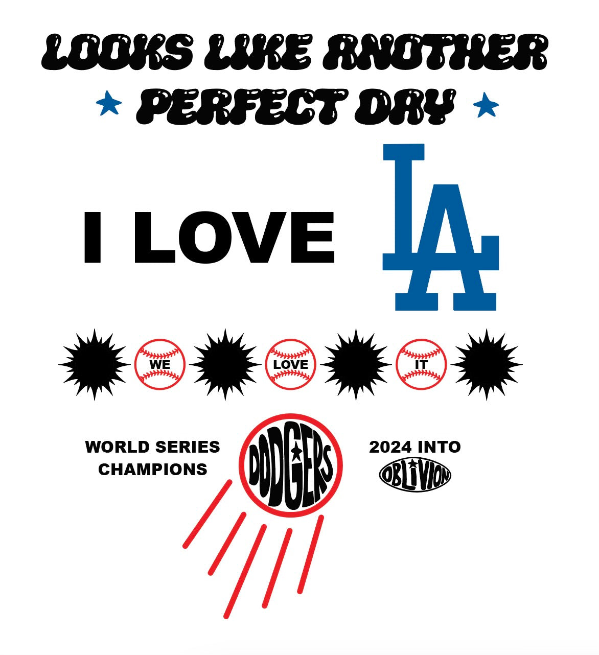 “I LOVE LA” Dodgers 2024 World Series Oblivion Tee