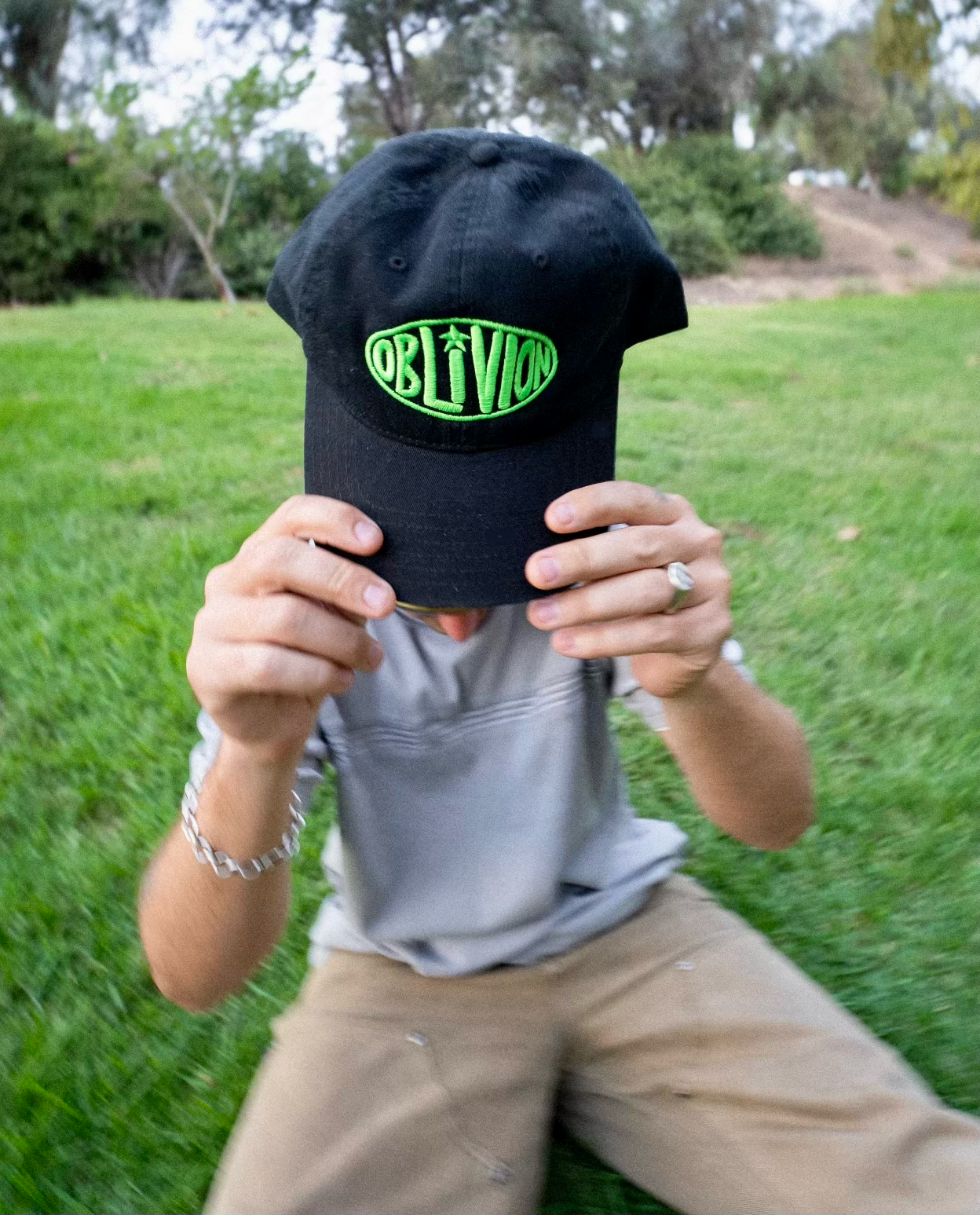 Oblivion Dad Cap - Green Logo