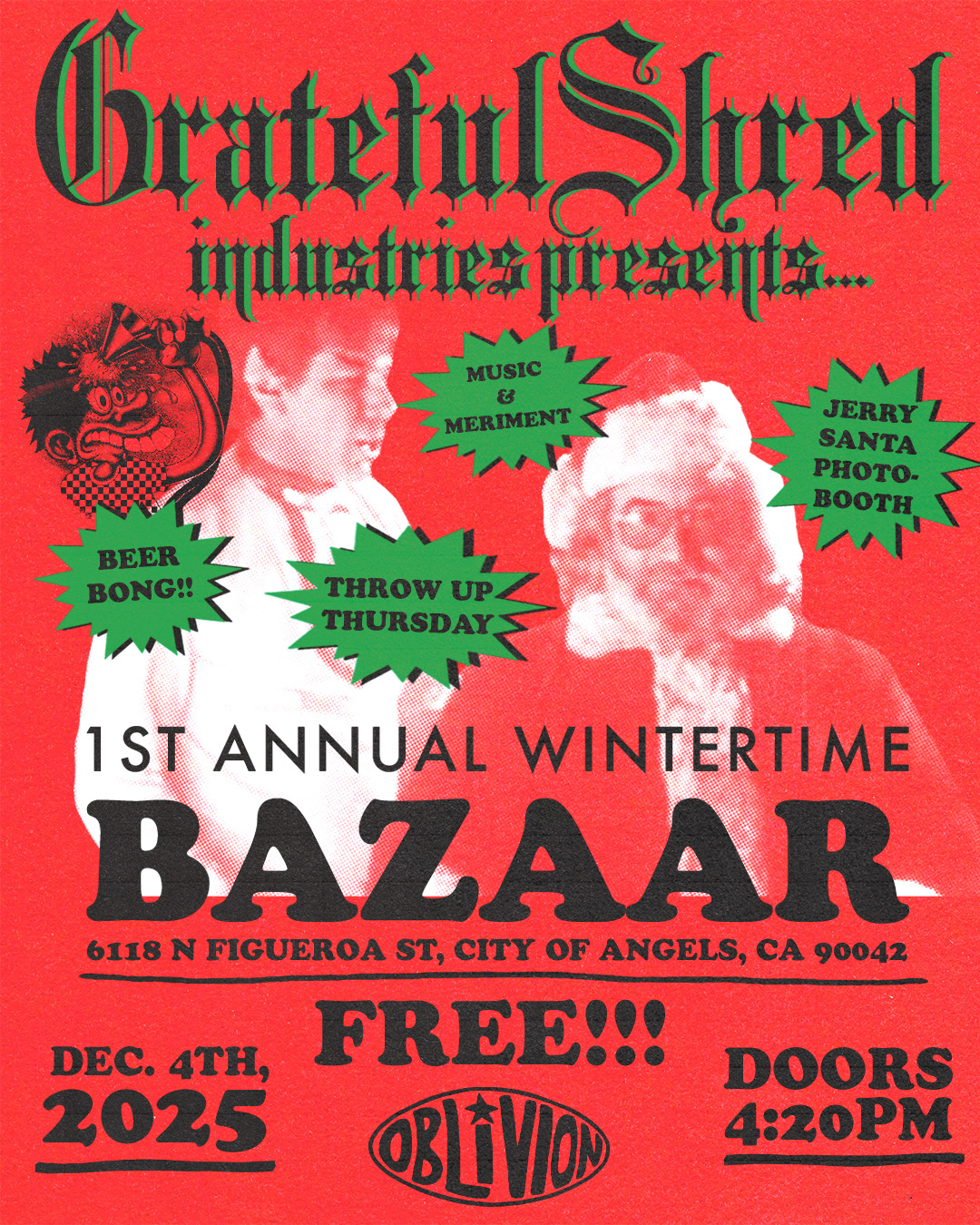 Grateful Shred Free Holiday Bazaar