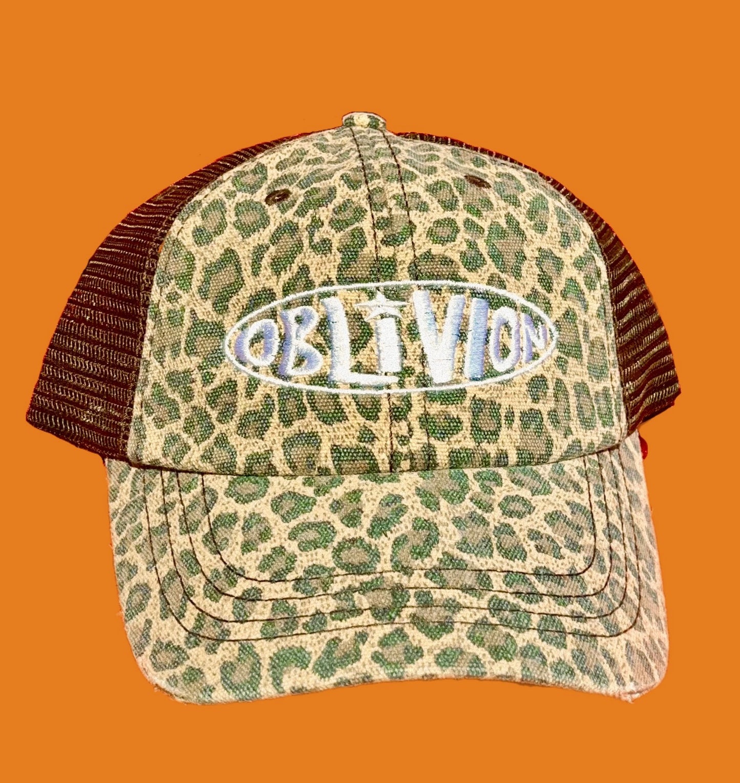 Oblivion Leopard Hat - Brown Mesh