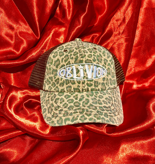 Oblivion Leopard Hat - Brown Mesh